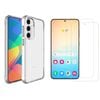 Icoverlover For Samsung Galaxy S24 Case + 2 Glass Screen Protectors Clear