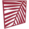 ProtectorAl 300-1200 x 300-1200mm Dark Red / Gloss White Palm Unframed Composite Deco Panel