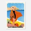 Galrie Vintage Corsica Calvi Beach Travel Poster by Roger Broders Art Deco Wall Art, Poster Only, A2 42 x 60cm (16 x 24inch)