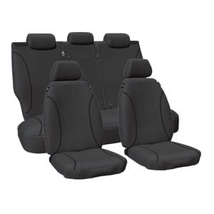 For Volkswagen Amarok 2h Dual Cab 2011-2022 Tradies Front&rear Canvas Grey Seat Covers
