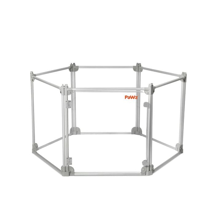 Pawz 6PCS Pet Playpen Indoor Transparent Pet Fence
