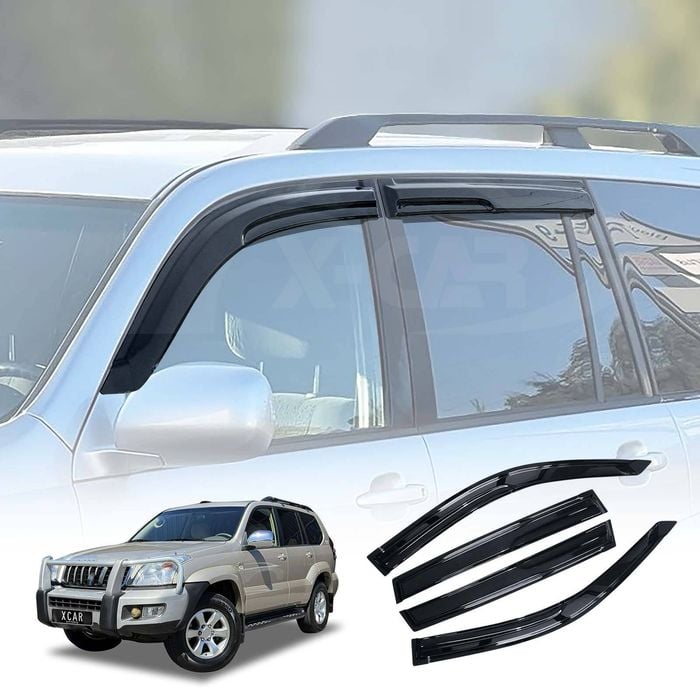 Weathershields for Toyota LandCruiser Prado 120 Series 2003-2009 Car Weather Shields Wind Deflectors Window Sun Visor 4 Pcs-Set