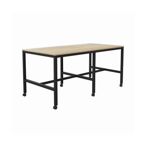 Olg Axis Bar Leaner Black Frame New Oak Ravine Top L1800mm X W1200mm