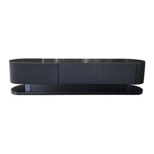 Elegant Collections Black Ripple TV Unit with Black Stone