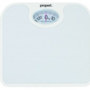 Propert 130kg Mechanical Bathroom Scales Weight Checker Kilo Stone - White - White | Dial/Mechanical | Mechanical Scales