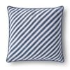 Cadence & Co. Oscar Faux Linen Striped Cushion Navy