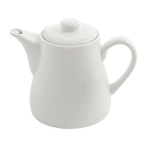 Olympia Teapots Whiteware 4 Pack 483ml Porcelain Ceramic Catering