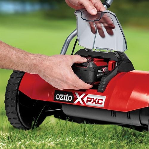 Ozito PXC 18V 380mm Cordless Cylinder Lawn Mower Skin Only Bunnings Australia