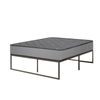 Advwin Single Size Bed Frame Metal and Single Mattress 25cm Grey