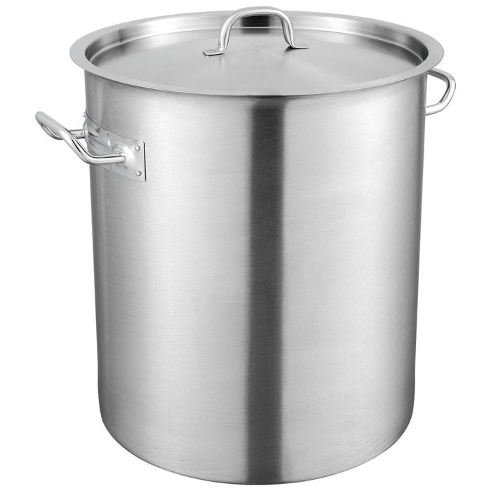 Vevor 42 Quart Stainless Steel Stockpot Silver Multipurpose With Lid Handle For Large Groups Events
