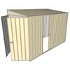 Build-a-Shed 1.5 x 3 x 2m Single Sliding Side Door Skillion Shed - Cream
