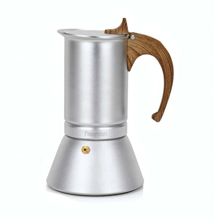 Fissman Coffee Maker For 6 Cups Pressed Aluminium Wooden Handle 300ml