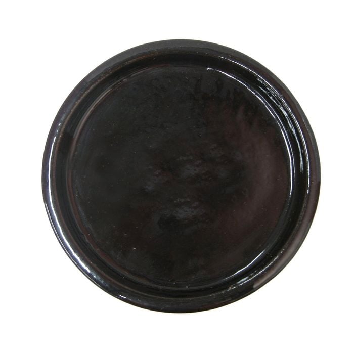 Northcote Pottery Medium Black Primo Mod Egg Garden Saucer