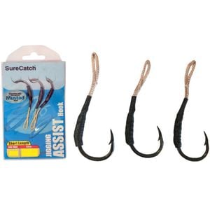 3 Pack of Surecatch Short Length Jigging Assist Hooks - Rigged with Mustad Hooks (Size 2/0)