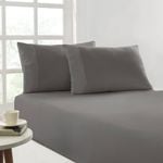 Park Avenue Single Cotton Flannelette Fitted & Pillowcase Set - Silver