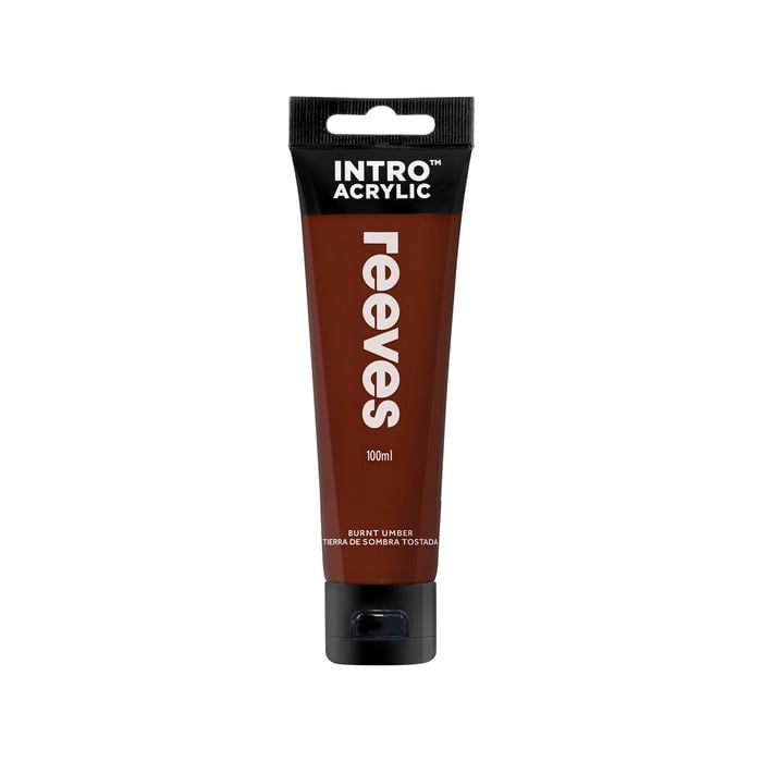 Reeves 100ml Burnt Umber Intro Acrylic Paint