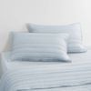 Dreamaker Superfine Washed Microfibre Stripe Quilted Standard Pillowcase Twin Pack Ice Blue