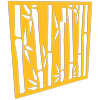 ProtectorAl 300-1200 x 300-1200mm Dark Yellow / Gloss White Bamboo Unframed Composite Deco Panel