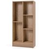 Costway 3-tier Bookcase Storage Display Shelf Natural