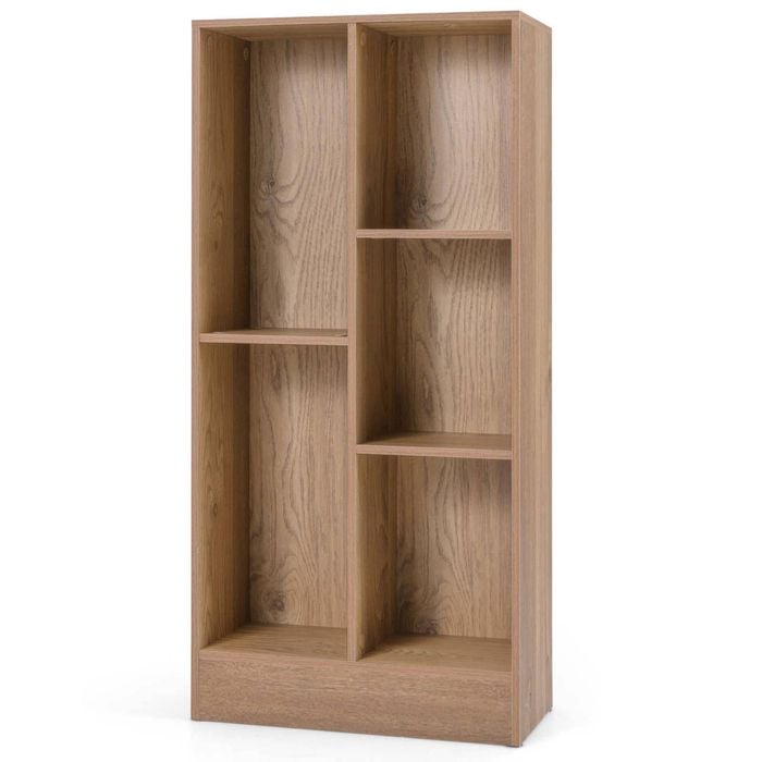 Costway 3-tier Bookcase Storage Display Shelf Natural