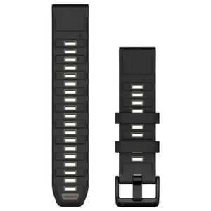 Garmin Quickfit 22 Silicone Band - Black/pebble Grey