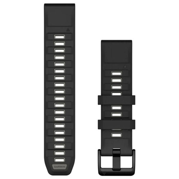Garmin Quickfit 22 Silicone Band - Black/pebble Grey