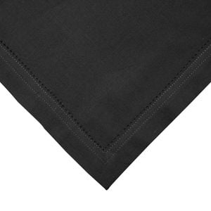 RANS Elegant Hemstitch Napkin - Black