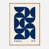 Galrie Bauhaus 1919 - Elegant Minimalist Geometric Art Print for Modern Interiors, Wood Frame, 50 x 70cm (20 x 28inch)