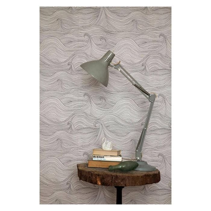 Wallpaper Trader Seascape - Roll, Pink on blue
