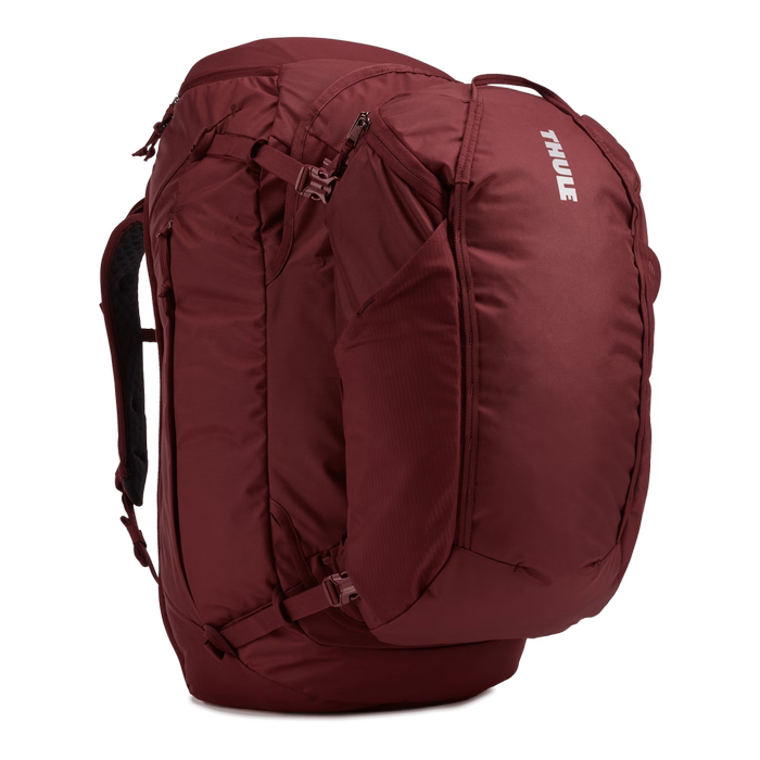 Thule 60l Wos 2-in-1 Landmark Adventure Travel Backpack  In Dark Bordeaux Red