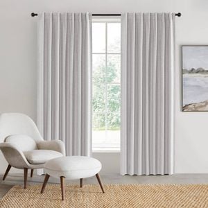 Sherwood Home 100% Blockout Concealed Tab Top Curtain Pair Grey 135x223cm