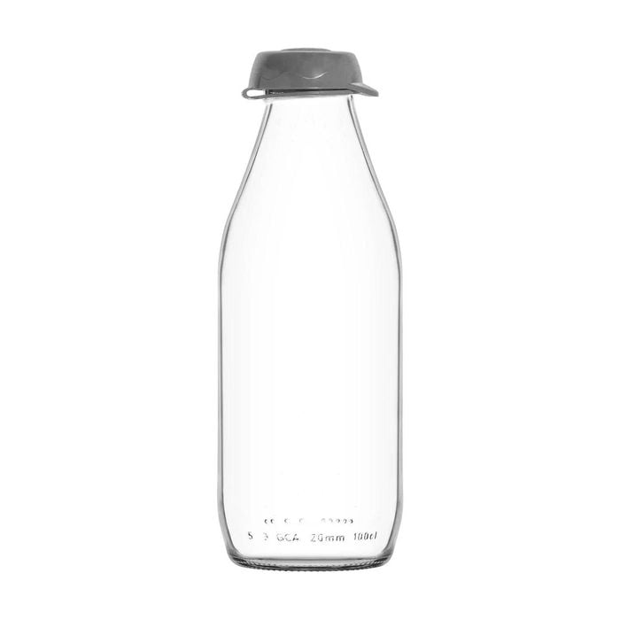 LAV Sute Glass Water Bottle with Silicone Lid - 1 Litre
