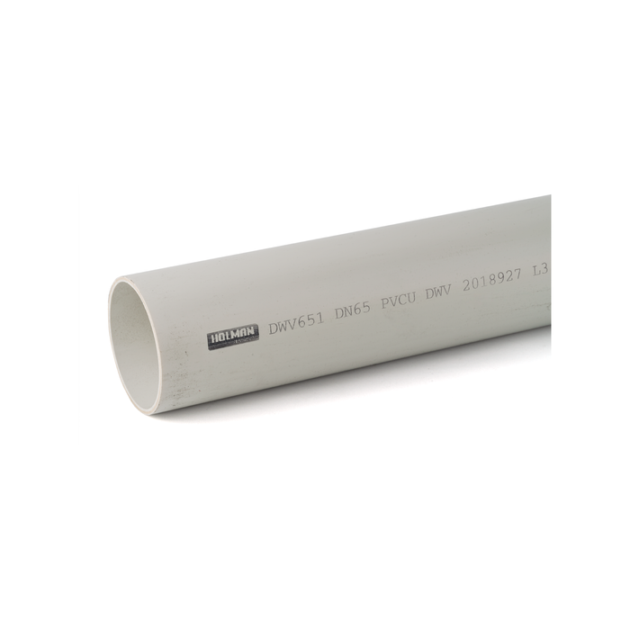 Holman 65mm x 1m PVC DWV Pipe