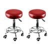 Levede 2pc Adjustable Height Salon Bar Stool - Burgundy Red