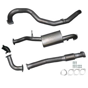 Ignite Exhausts Turbo Back For Nissan Gu Patrol 2.8l Td Wagon 3" Muffler Raw Aluminised Steel