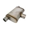 Redback 3" Performance Muffler Single In/twin Out - 9" X 4" Oval, 14" Long, 409 Ss