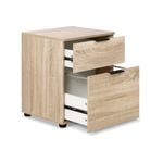 Artiss 2 Drawer Filing Cabinet Office Shelves Storage Drawers Cupboard Wood File Home