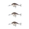 3x 13 Fishing 60mm Jabber Jaw Deep Crankbait Fishing Lures - Black Back Shad