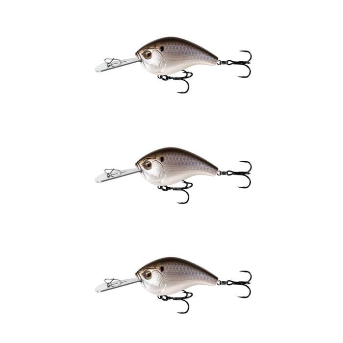 3x 13 Fishing 60mm Jabber Jaw Deep Crankbait Fishing Lures - Black Back Shad