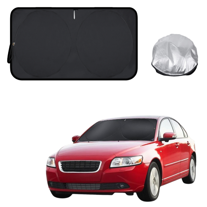 Front Windscreen Sun Shade for Volvo S40 2004 - 2012 (Auto) - Standard 150 x 85 cm - Black