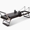 Foldable Pilates Reformer With Headrest - Black