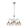 Lexi Lighting Aviva 5 Lights Chandelier Satin Chrome Metal Glass 195cm