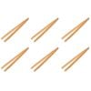 6PK Appetito Bamboo Toast Tongs w/ Magnet 20cm Home Kitchen Cooking