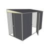 Build-a-Shed 1.5 x 2.3 x 2m Sliding Door Tunnel Shed with Hinged Side Door - Grey