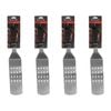 4PK Topchef Stainless Steel Jumbo Barbeque Turner Spatula Black/Silver