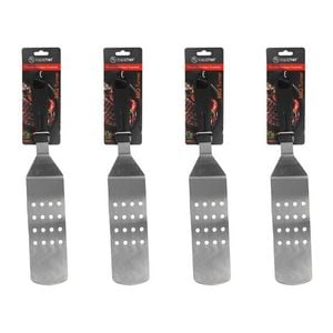 4PK Topchef Stainless Steel Jumbo Barbeque Turner Spatula Black/Silver