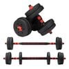 Propulse 15kg Adjustable Dumbbell Barbell Set Home Gym Weights Exercise