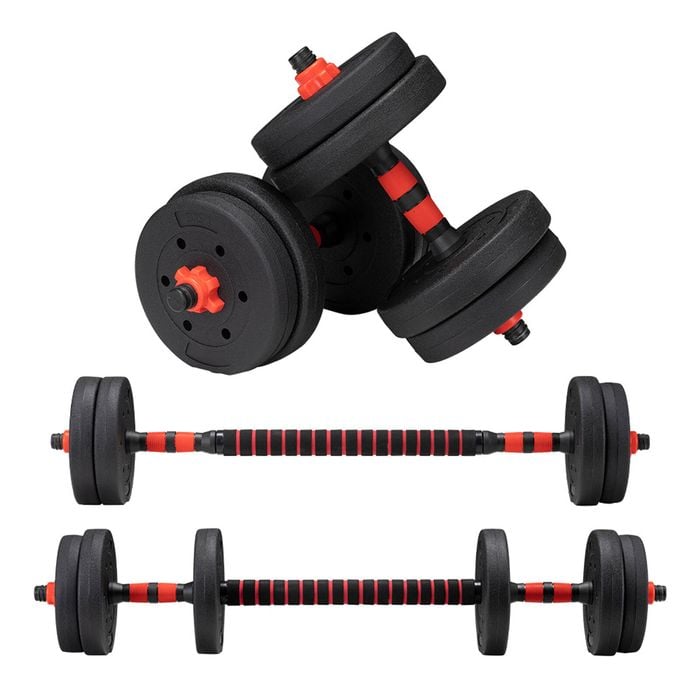 Propulse 15kg Adjustable Dumbbell Barbell Set Home Gym Weights Exercise
