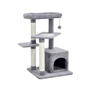 Costway 85cm 5-layer Cat Tree Sisal Scratching Post Wood