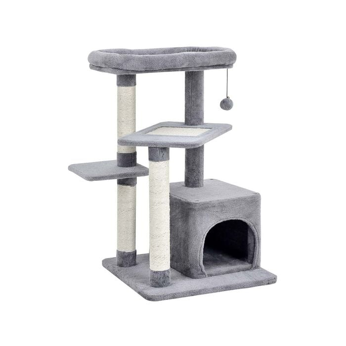 Costway 85cm 5-layer Cat Tree Sisal Scratching Post Wood